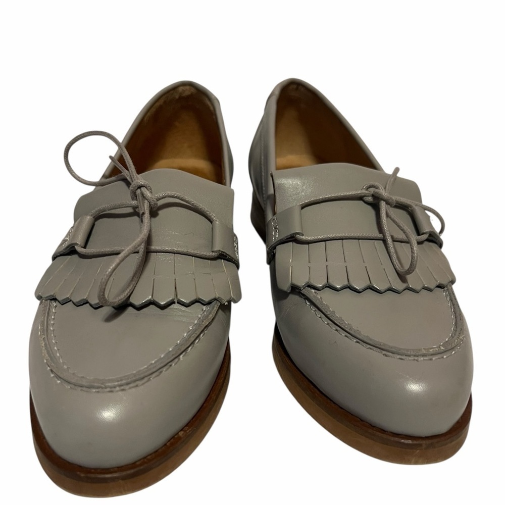 Dune London Light Gray Loafers with Fringe - EU39